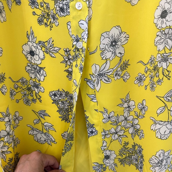 NWT Gianni Bini Aida Floral Print Off-the-Shoulder Button Front Midi Dress Sz XS - Picture 9 of 13